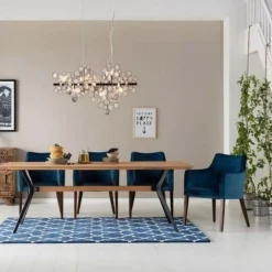 Discount Eetkamerstoel Mode Fluweel Patrol-Blauw Kasten|Stoelen