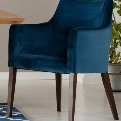 Discount Eetkamerstoel Mode Fluweel Patrol-Blauw Kasten|Stoelen