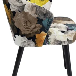 Store Eetkamerstoel Peony Flower Geel Kasten|Stoelen