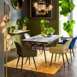 Best Eetkamerstoel San Fransisco Donkergroen Kasten|Stoelen