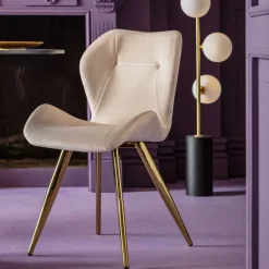 Fashion Eetkamerstoel Viva Creme Kasten|Stoelen