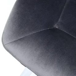 Hot Eetkamerstoel Viva Grijs Chroom Stoelen|Tuinmeubelen