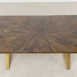 Clearance Eettafel Conley Cross Brass 180x90cm Kasten|Tafels