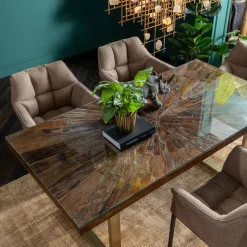 Best Sale Eettafel Conley Messing 180x90cm Kasten|Tafels