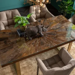 Best Sale Eettafel Conley Messing 180x90cm Kasten|Tafels