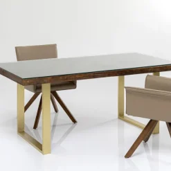 Store Eettafel Conley Messing 160x80cm Kasten|Tafels