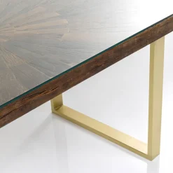 Store Eettafel Conley Messing 160x80cm Kasten|Tafels