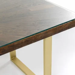Store Eettafel Conley Messing 160x80cm Kasten|Tafels