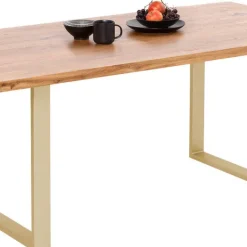Shop Eettafel Jackie Oak Brass 160x80 Kasten|Tafels