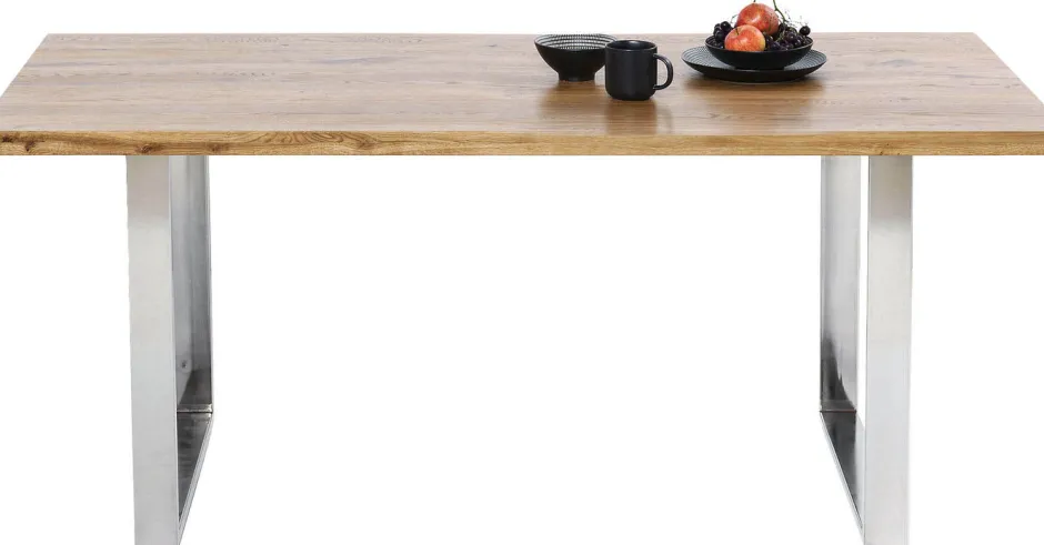 Clearance Eettafel Jackie Oak Chrome 160x80 Kasten|Tafels