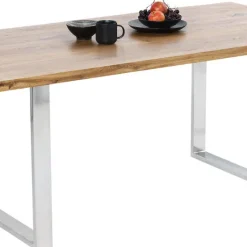 Clearance Eettafel Jackie Oak Chrome 160x80 Kasten|Tafels