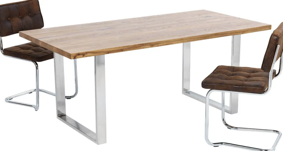 Clearance Eettafel Jackie Oak Chrome 160x80 Kasten|Tafels