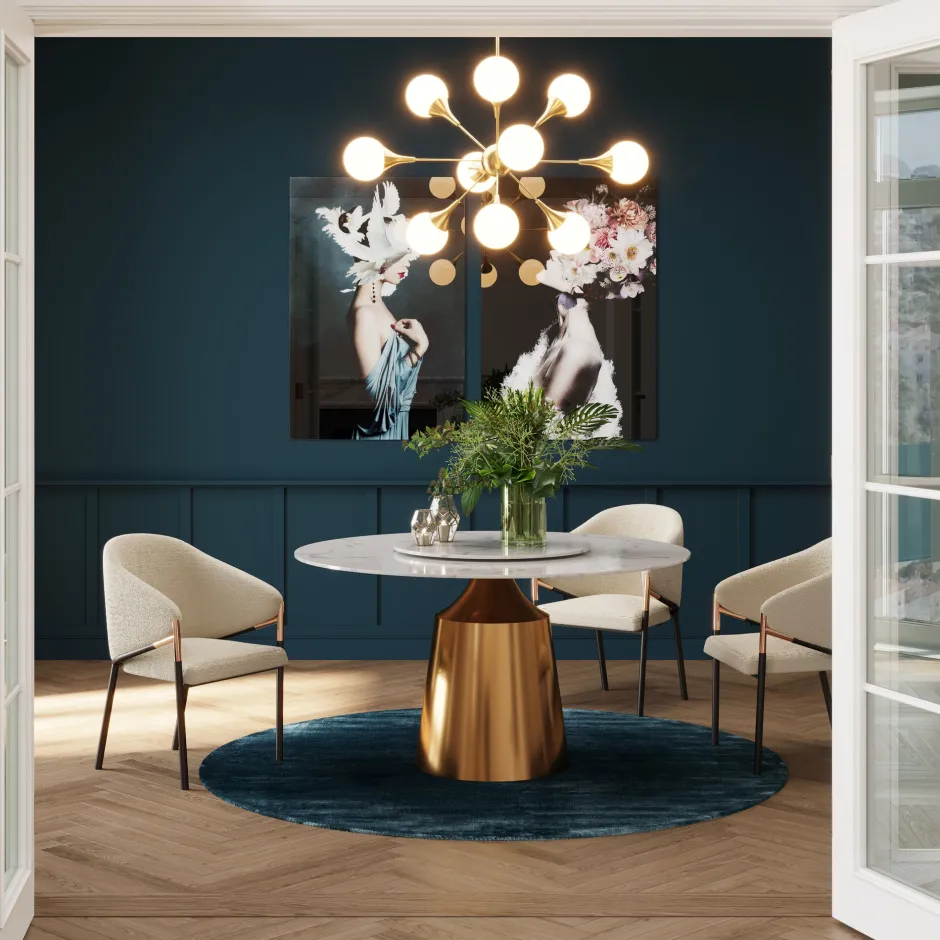 Discount Eettafel Lucia Ø135cm Kasten|Tafels