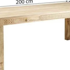 Clearance Eettafel Puro Plain 200x100cm Kasten|Tafels