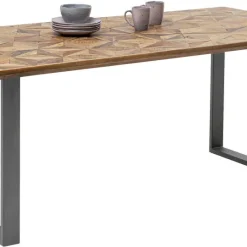 Store Eettafel Stars Ruwstaal 180x90cm Kasten|Tafels