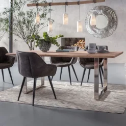 Store Eettafel Symphony Chroom 200x100cm Kasten|Tafels