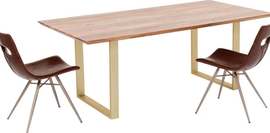Discount Eettafel Symphony Messing 160x80cm Kasten|Tafels