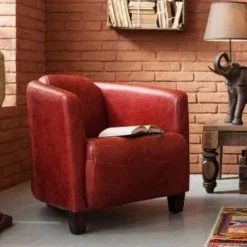 Clearance Fauteuil Cigar Lounge Rood Kasten|Fauteuils