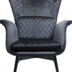 Best Fauteuil Tudor Fluweel Zwart Fauteuils