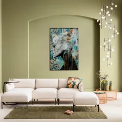 Outlet Glas Schilderij Lady Flower 100x150cm Wanddecoratie|Kasten