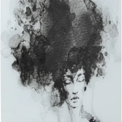 New Glas Schilderij Smokey Hair 100x150cm Wanddecoratie|Tuinmeubelen