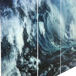 Best Glasschilderij Drieluik Wave 240x160cm (Set Van 3) Kasten|Tuinmeubelen