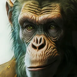 Store Glasschilderij Drinking Monkey 100x100cm Wanddecoratie|Kasten