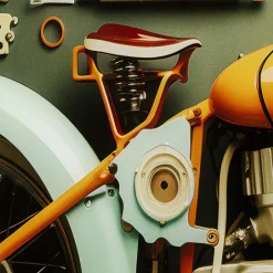 Fashion Glasschilderij Garage Motorbike 60x80cm Wanddecoratie|Kasten