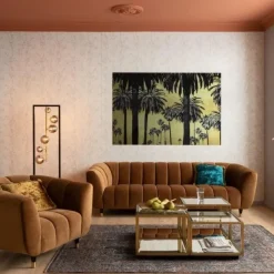 Cheap Glasschilderij Metallic Palms 180x120cm Wanddecoratie|Kasten