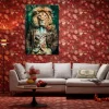 Cheap Glasschilderij Mister Lion 150x100cm Wanddecoratie|Kasten