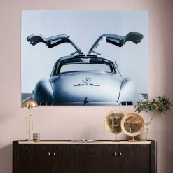 Hot Glasschilderij Oldtimer Zwart 160x120cm Wanddecoratie|Kasten