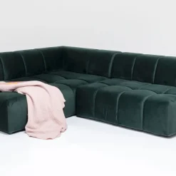 Best Hoekbank Belami Fluweel Donkergroen Links 265cm Kasten|Tuinmeubelen