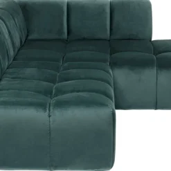 Best Sale Hoekbank Belami Fluweel Donkergroen Rechts 265cm Kasten|Tuinmeubelen