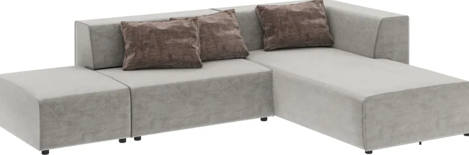 Clearance Hoekbank Infinity Vegas Grijs 337cm Kasten|Tuinmeubelen