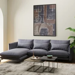 Best Hoekbank Monza Left Grey 296cm Kasten|Tuinmeubelen