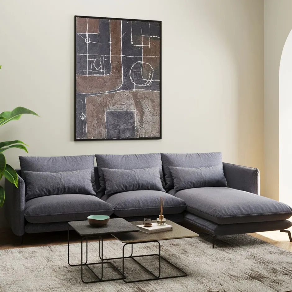 Online Hoekbank Monza Right Grey 296cm Tuinmeubelen|Banken