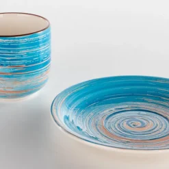 Discount Koffiekopje Swirl Blauw (2-delig) Servies & Tafelaccessoires|Kasten