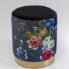Discount Kruk Cherry Flower Black Brass Ø32cm Poefs & Krukken|Kasten