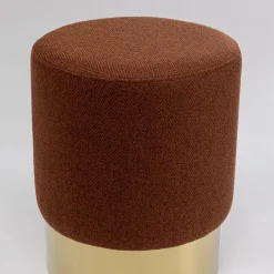 Store Kruk Cherry Lina Brown Brass Ø35cm Poefs & Krukken|Kasten