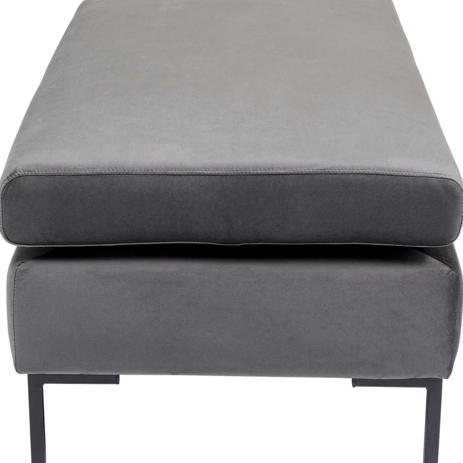 Best Sale Kruk Gianni Velvet Grey Black Poefs & Krukken|Kasten