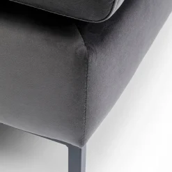 Best Sale Kruk Gianni Velvet Grey Black Poefs & Krukken|Kasten