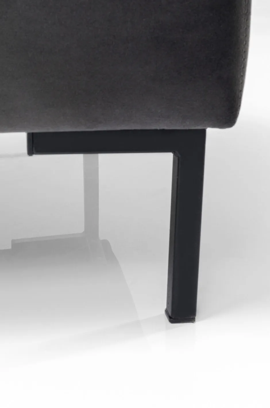 Best Sale Kruk Gianni Velvet Grey Black Poefs & Krukken|Kasten
