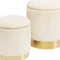 Clearance Kruk Plush (Set Van 2) Poefs & Krukken|Kasten
