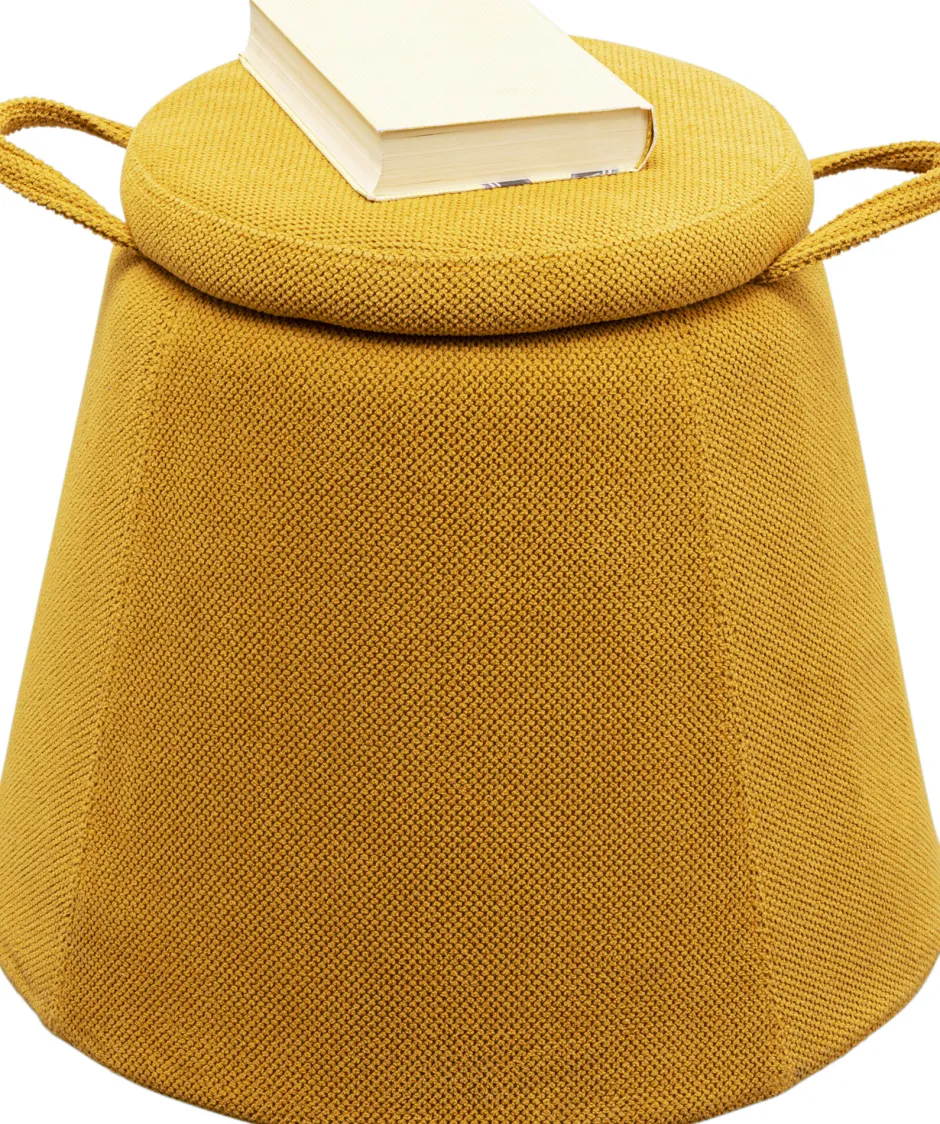 Discount Kruk Thimble Storage Geel Ø51cm Poefs & Krukken|Kasten