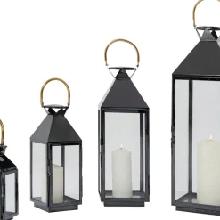 Clearance Lantaarn Giardinio Zwart Goud (4-delig) Woondecoratie|Kasten