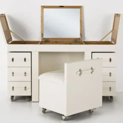 Shop Make-up Tafel Diva Croco Wit Kasten|Lage Kasten & Dressoirs