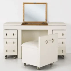 Shop Make-up Tafel Diva Croco Wit Kasten|Lage Kasten & Dressoirs