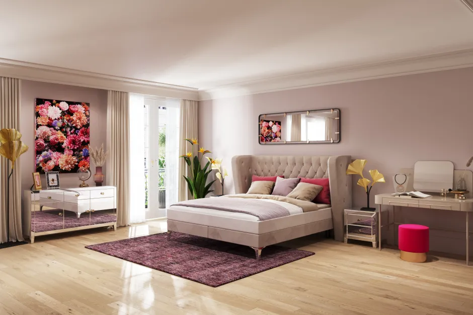 Outlet Nachtkastje Luxury Champagne 2 Lades Kasten|Lage Kasten & Dressoirs