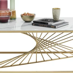 Discount Salontafel Art Marmer Glas 140x70cm Kasten|Tafels