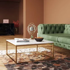 Best Sale Salontafel Key West Goud 90x90cm Kasten|Tafels